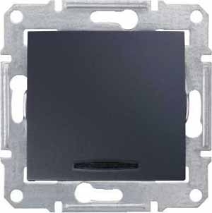 Sedna Выключатель с индикатором графит Schneider Electric SDN0400370