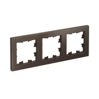 Рамка трехпостовая ATLASDESIGN универсальная мокко Systeme Electric ATN000603