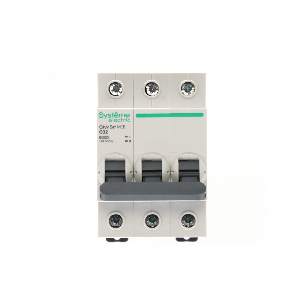 Выключатель автоматический трехполюсный (АВ) С 32А 3P 6kA 400В City9 Set Systeme Electric C9F36332