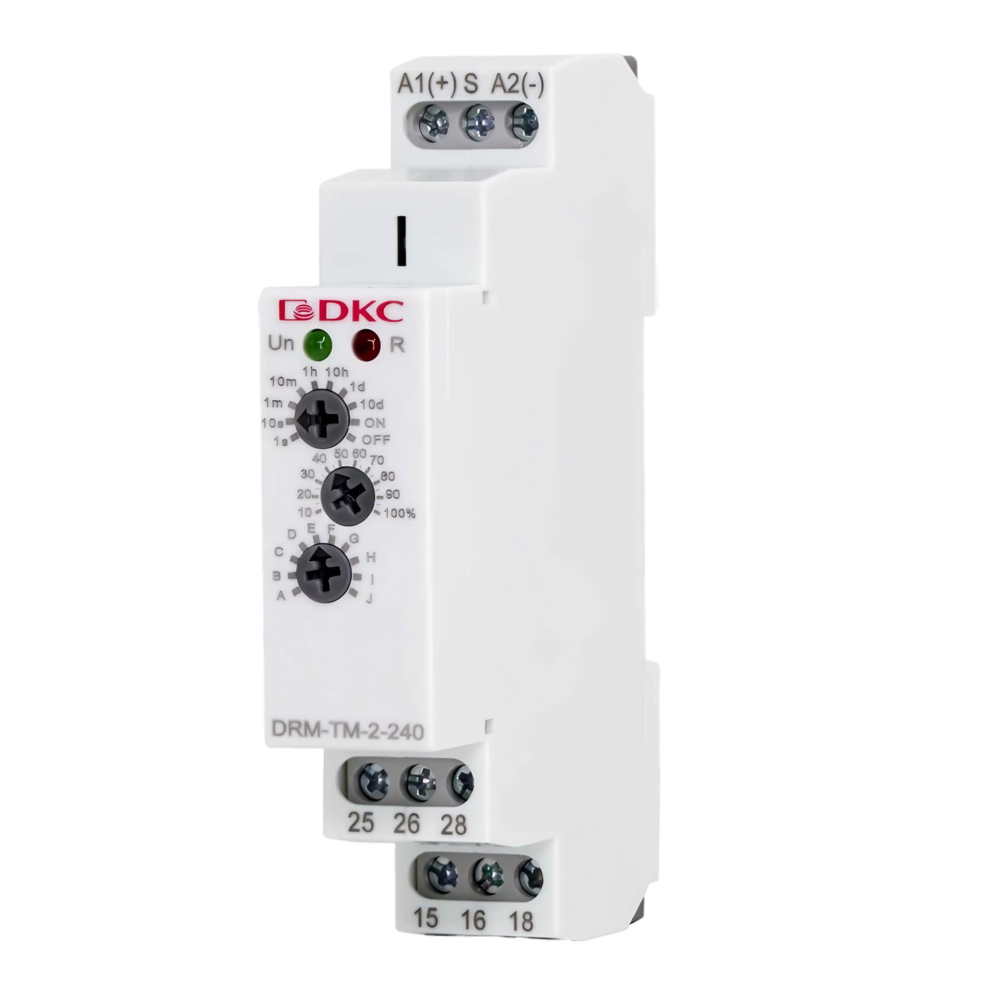 Реле времени многофункциональное, конфигурация контакта 2CO, AC/DC 12-240 В DKC DRM-TM-2-240