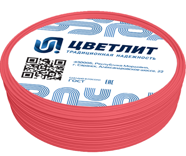 Провод силовой ПуГВнг(A)-LS 1х4 красный ТРТС Цветлит КЗ 00-00130581