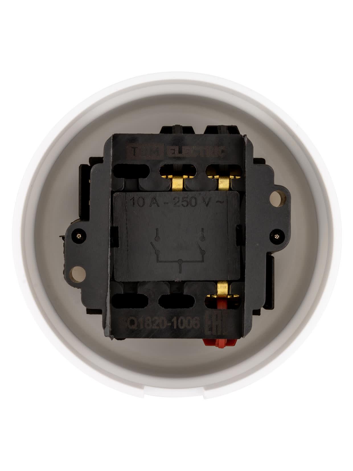 Выключатель поворотный 2-кл. с ручкой (бантик) 10А белый «Виви» TDM TDM ELECTRIC SQ1820-1006