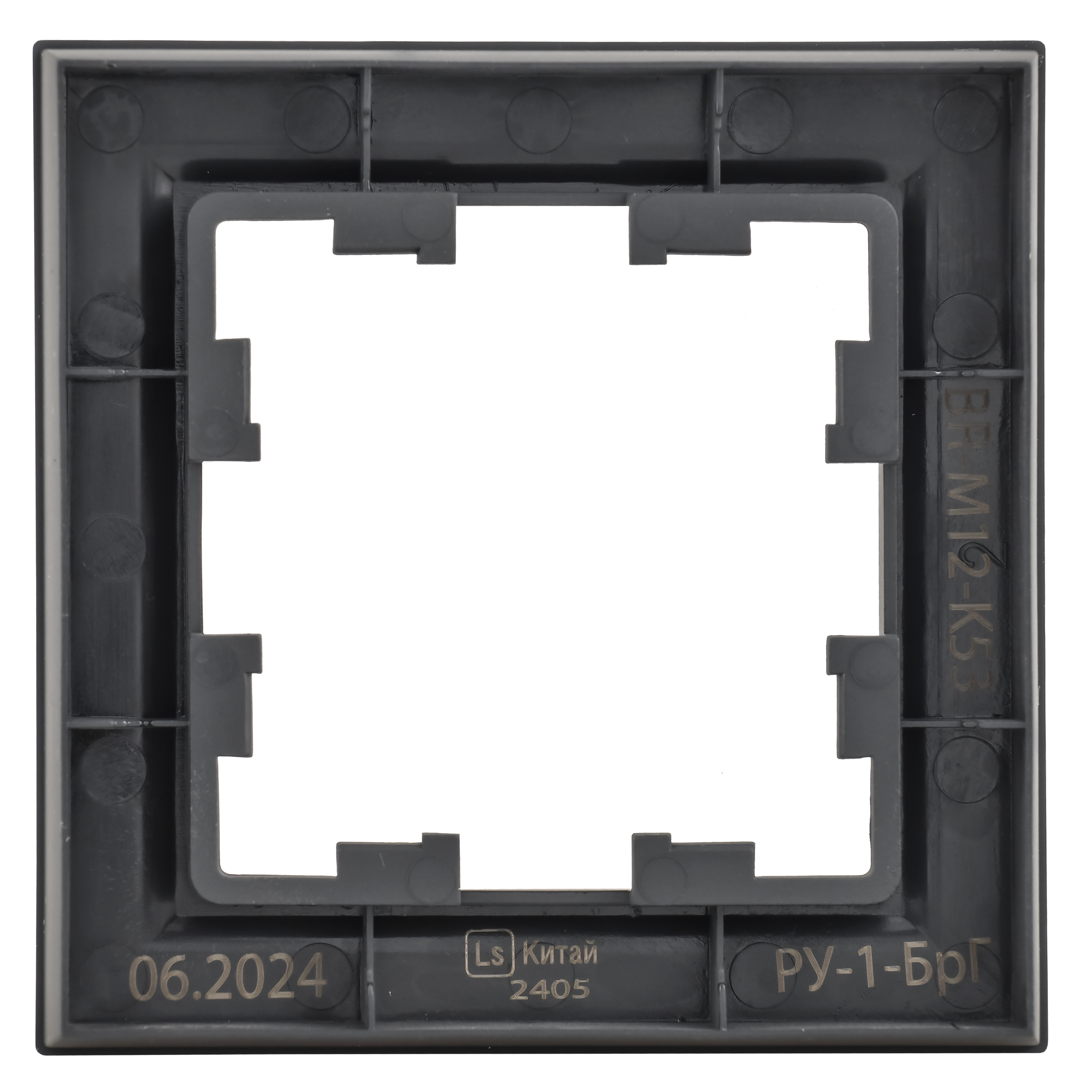 BRITE Рамка 1 пост РУ-1-БрГ графит IEK BR-M12-K53