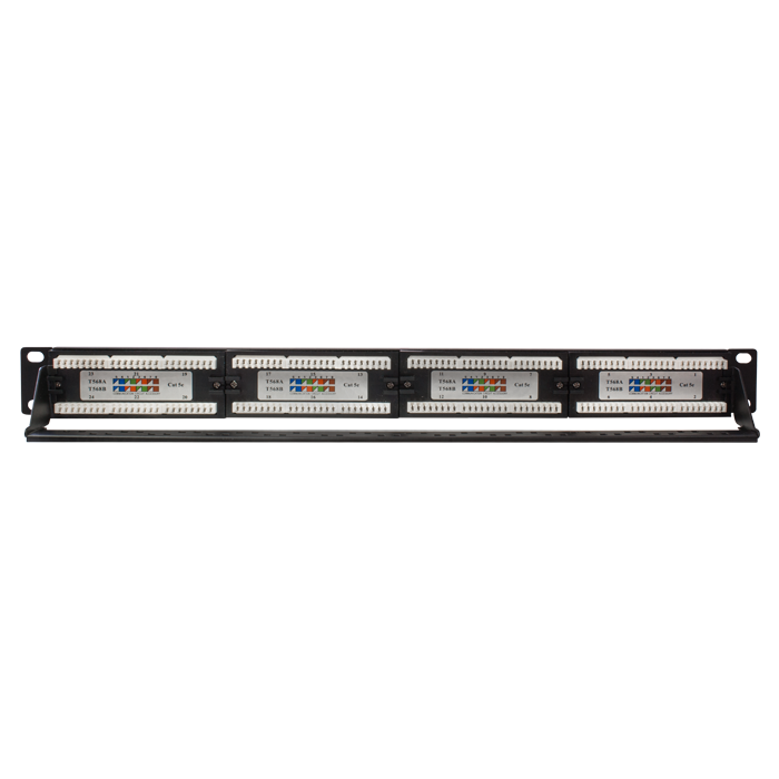 Патч-панель 19'. 24 порта RJ-45. UTP. Cat.5e. 1U SUPRLAN 10-0403
