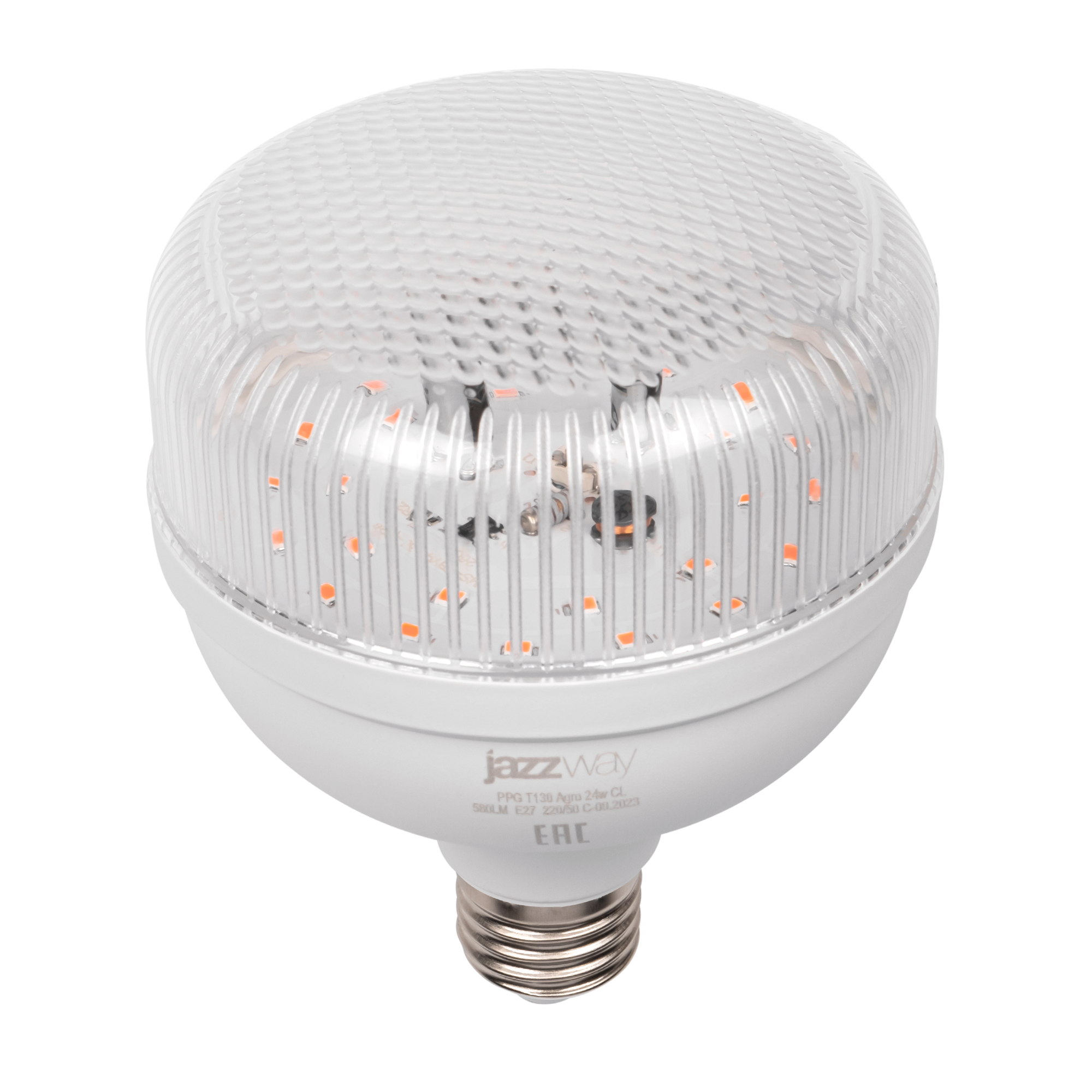 Лампа светодиодная LED 24Вт T130 Е27 прозрачная ( для растений) JazzWay 5050365