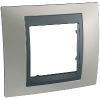 UNICAtop Рамка 1 пост металл (никель/графит) Schneider Electric MGU66.002.239