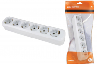 Колодка розеточная 6 гнезд 2П+З 16А 250В белая TDM TDM ELECTRIC SQ1806-0039