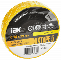 Изолента ПВХ желтая 19мм 20м IEK UIZ-20-10-K05