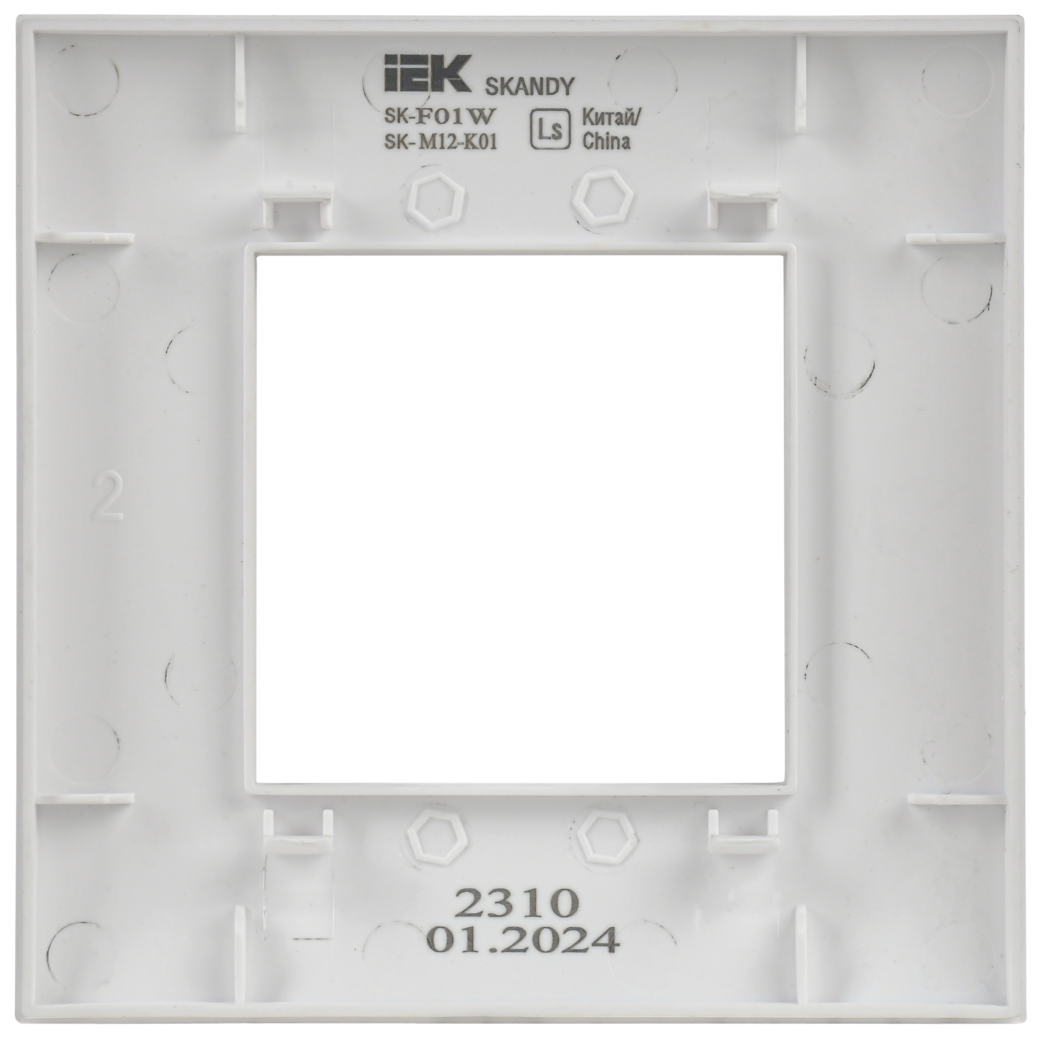 SKANDY Рамка 1-местная SK-F01W арктический белый IEK SK-M12-K01