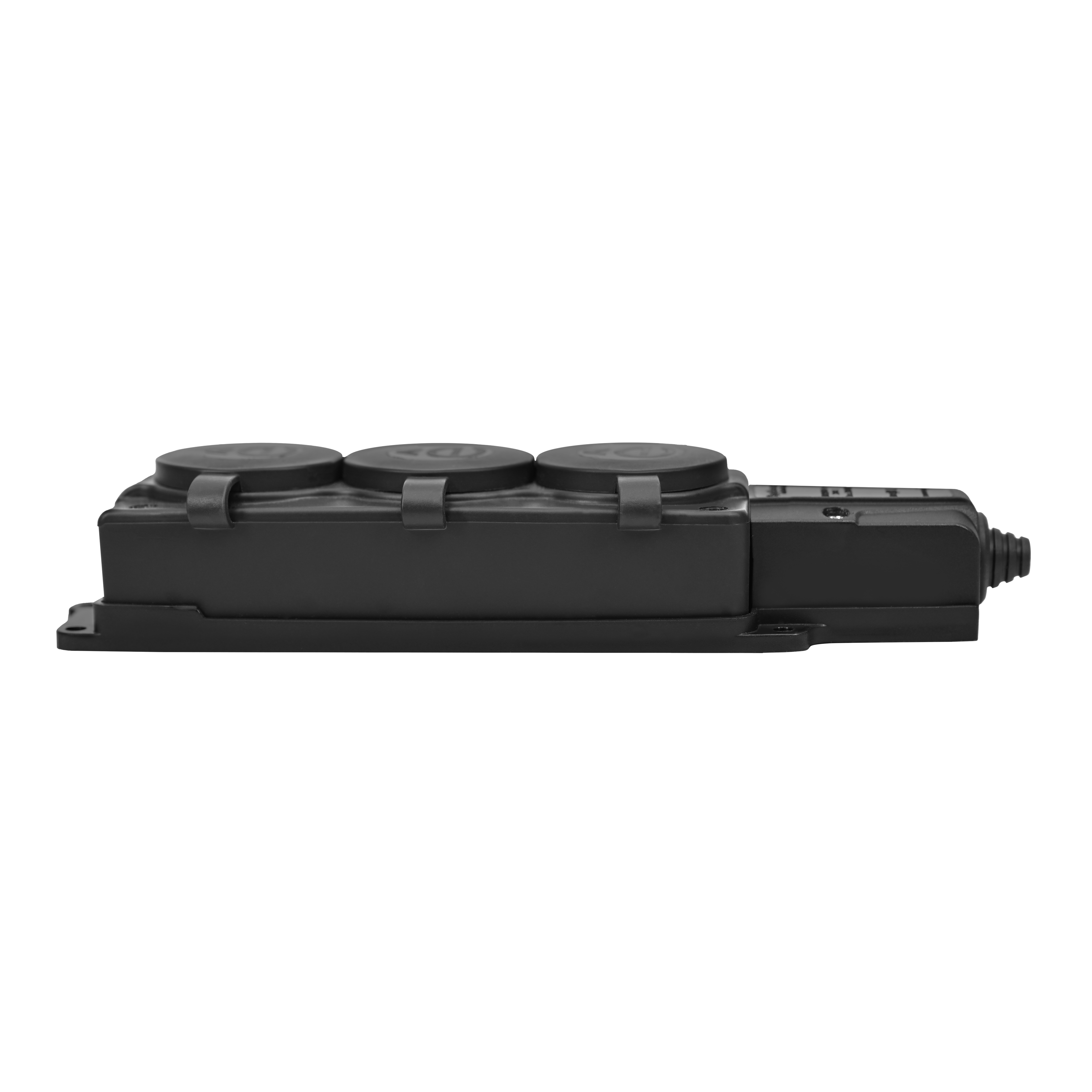 Колодка 3х розетка 2К+З каучуковая 16А/250В IP44 Чёрная MultiSet Systeme Electric MST4103BK