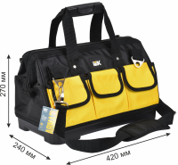 Сумка монтажника с пластиковым дном BG-03ARMA2L 5 IEK A2L5-BG12-03-K02