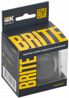 BRITE Светорегулятор поворотно-нажимной 600Вт СС10-1-0-БрГ графит IEK BR-D20-0600-K53