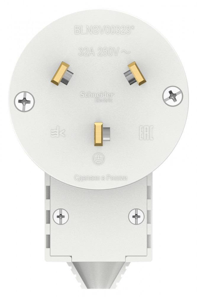 BLANCA скрытой установки вилка силовая 2р+n, 32а, 250в, белый Systeme Electric BLNSV003231