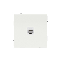 Компьютерная розетка RJ-45 без шторки, кат.6А одинарная,KANT, белая магнолия DKC 7000673