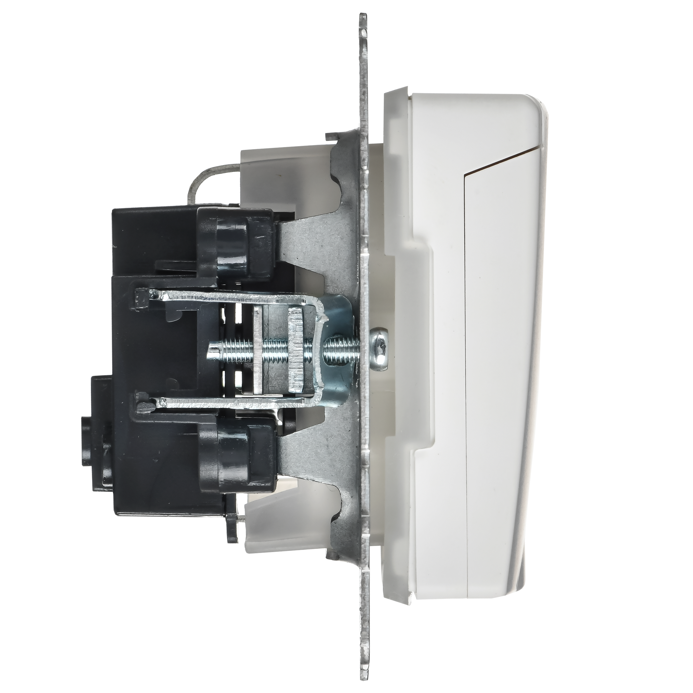 BRITE Розетка 1-местная с заземлением с защитными шторками и крышкой 16А IP44 РСбш10-3-44-БрАБ арктический белый IEK BR-R16-16-44-K91