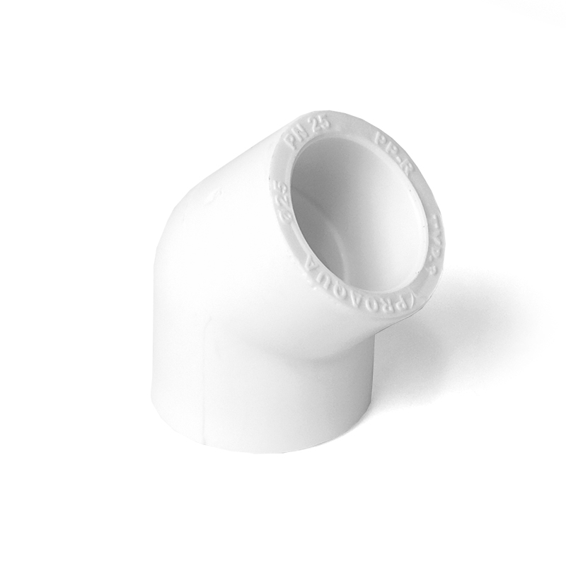 Угольник 20 45 град., полипропиленовый, белый PRO AQUA PA13508P