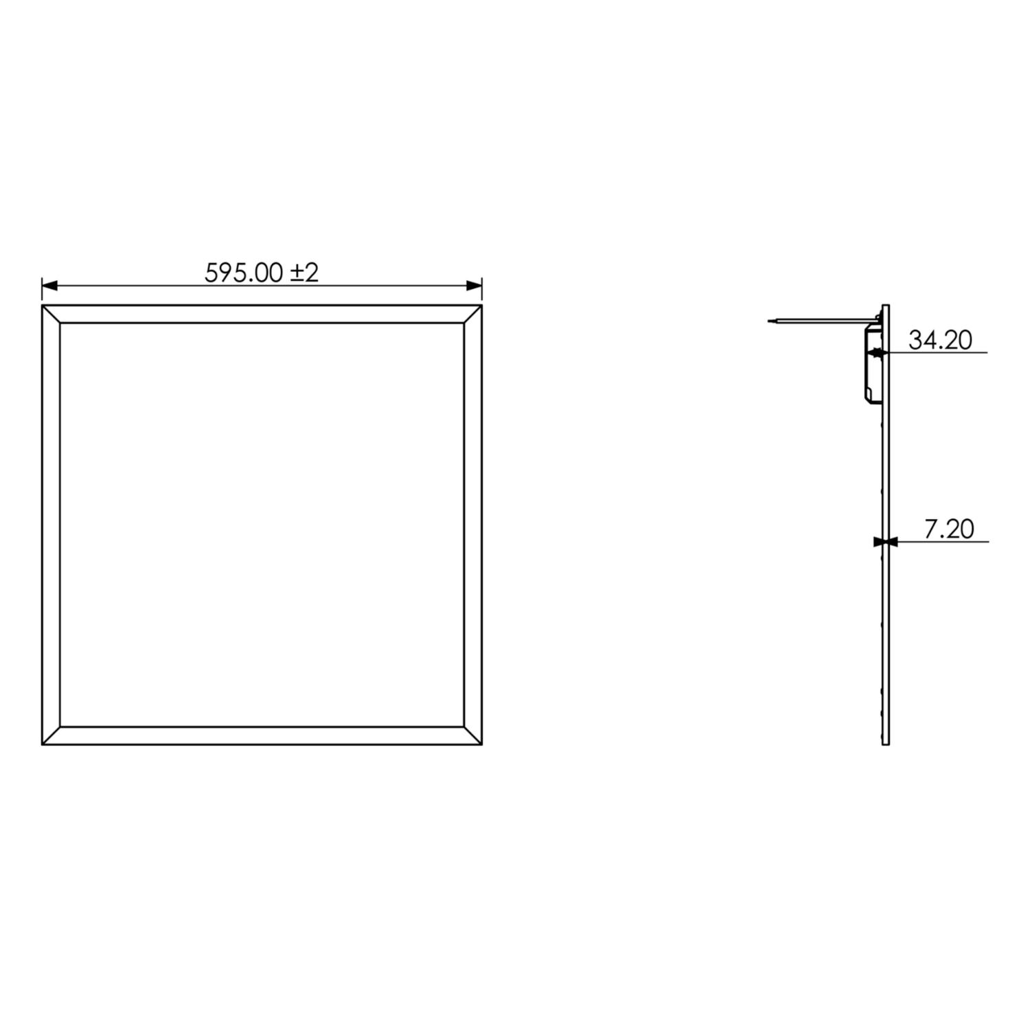 Светодиодная панель IP40 595х595x8 40Вт 3420Лм 4000К БЕЛ SPL-510-W-40K-040 (требуется драйвер Б0039417) ЭРА Б0048927