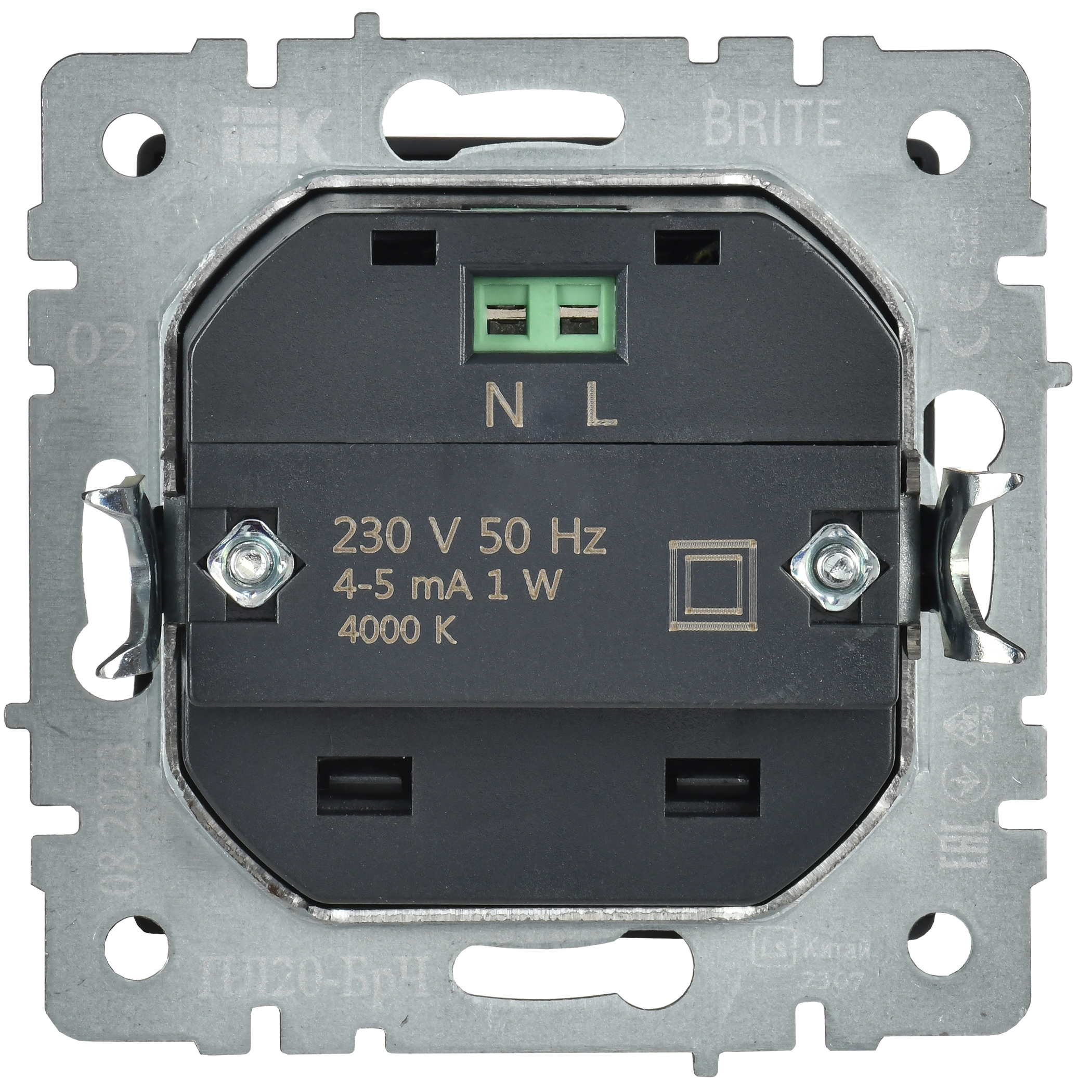 BRITE Подсветка LED встраиваемая ПЛ20-БрЧ черный IEK BR-FL20-K02
