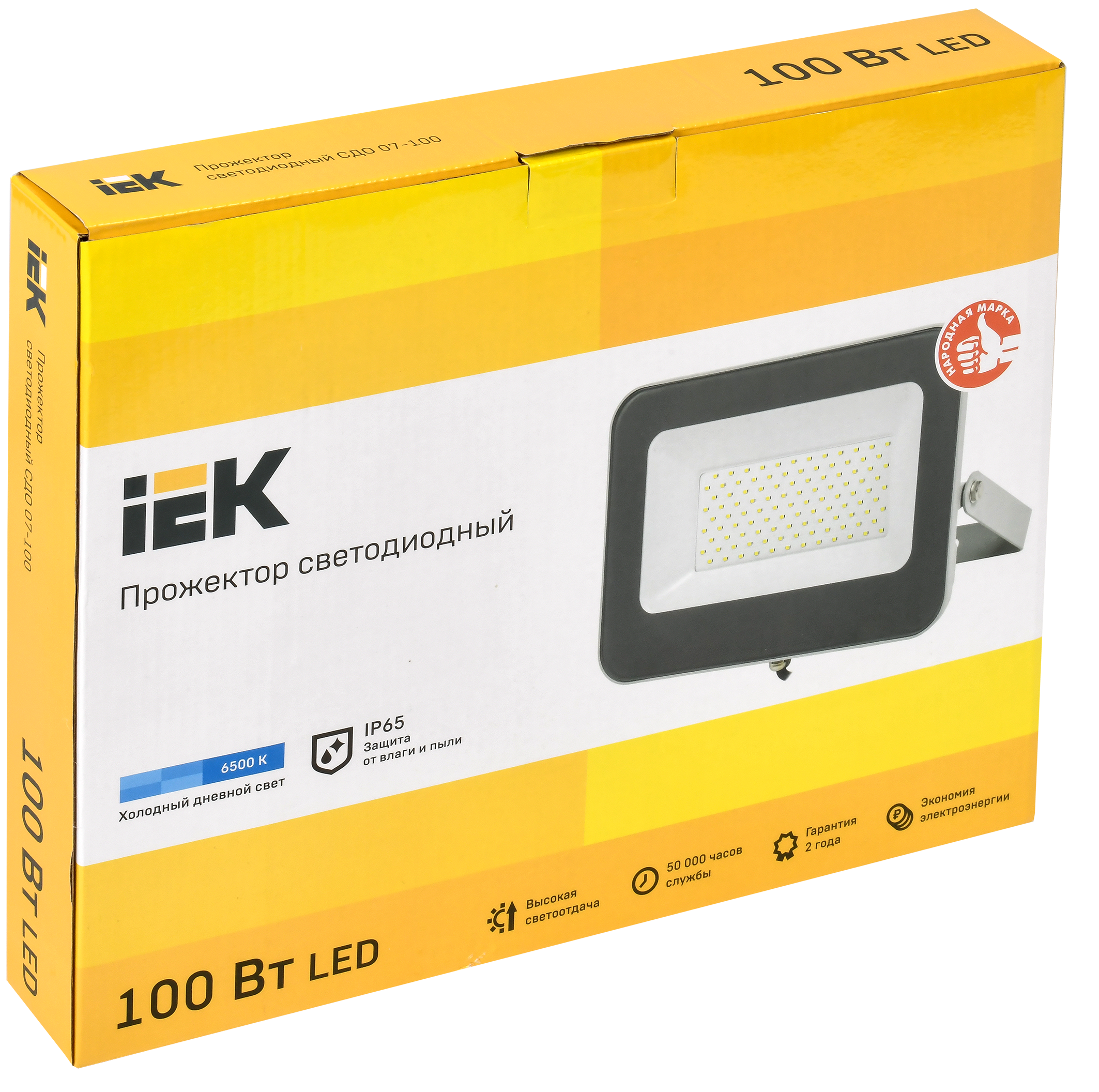 Прожектор СДО 07-100 светодиодный серый IP65 IEK LPDO701-100-K03