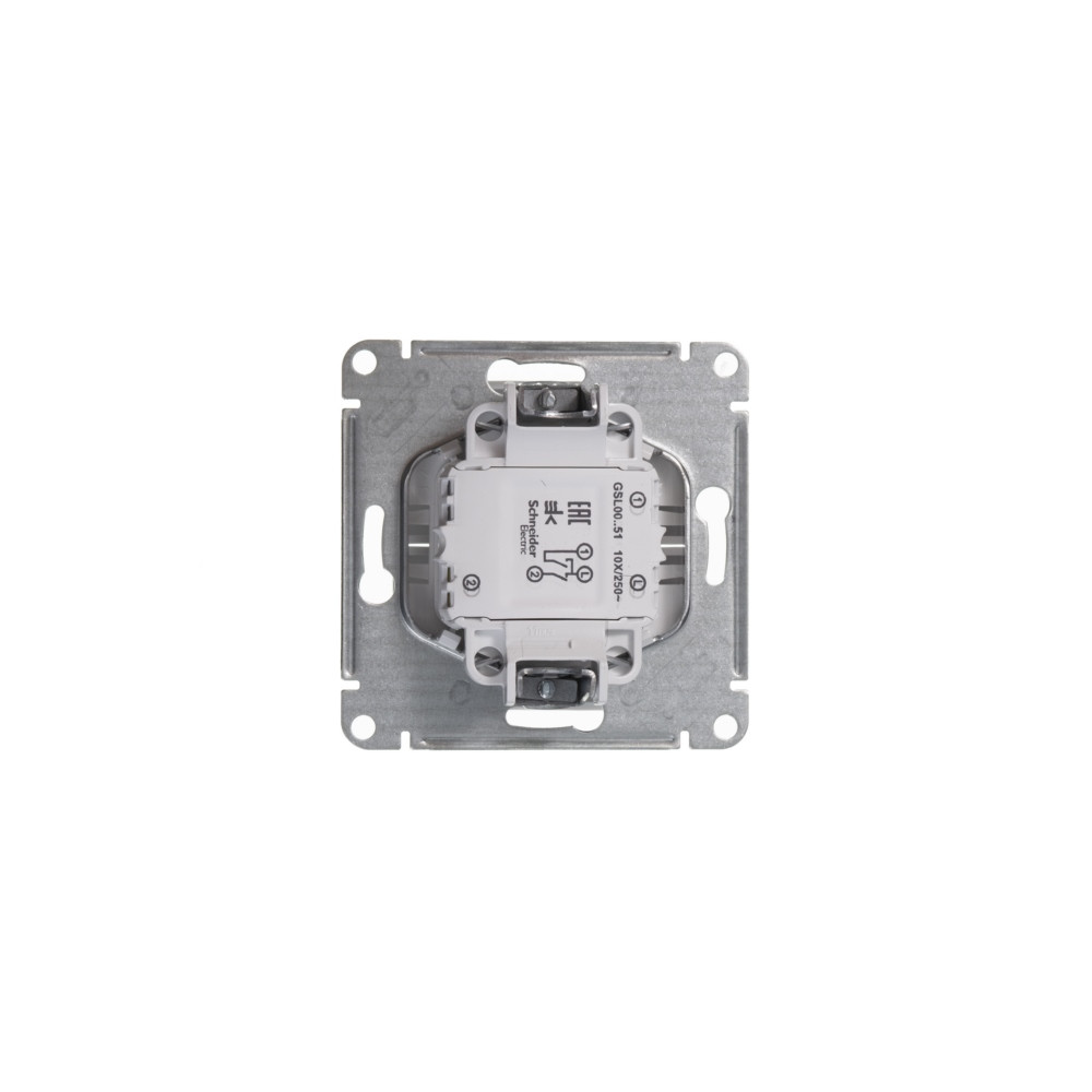 GLOSSA Выключатель двухклавишный в рамку белый сх.5 Systeme Electric GSL000151