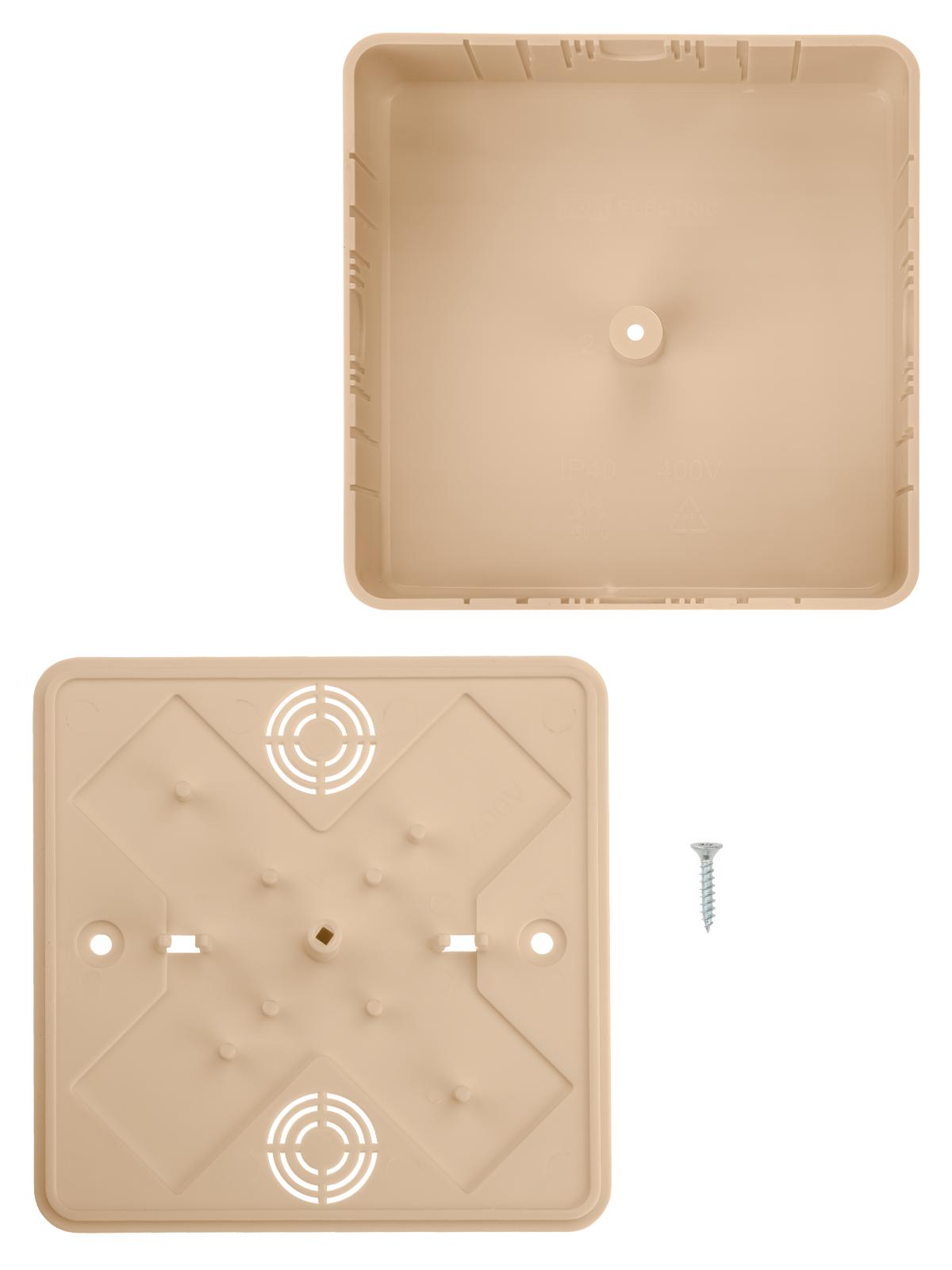 Коробка распаячная КР 100х100х44 ОП сосна IP40, инд. штрихкод TDM ELECTRIC SQ1401-0409