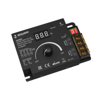 Диммер INTELLIGENT ARLIGHT SMART-PWM-101-83-DIM-SUF Black (12-48V, 1x20A, Rotary, 2.4G) (IARL, IP20 Металл, 5 лет) Arlight 028174(1)