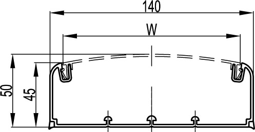 Кабель-канал 140x50 без крышки IN-liner FRONT DKC 01400