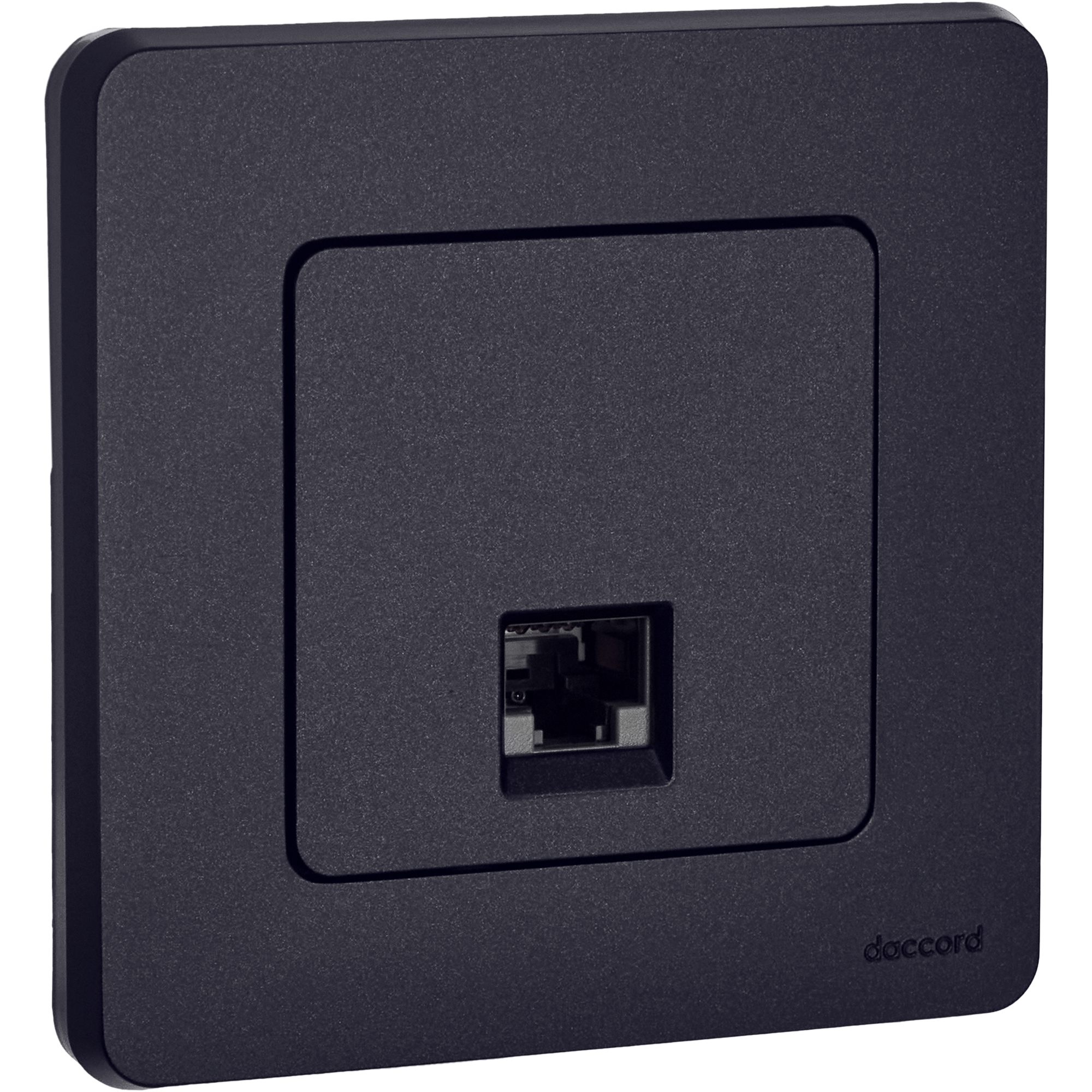 Розетка компьютерная RJ45 категория 6 UTP антрацит INSPIRIA IEK 673833