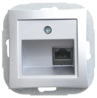 ДУЭТ Розетка телефонная 1хRJ11 в рамку серебро Schneider Electric WDE000381