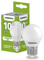 Лампа светодиодная G45 шар 10Вт 230В 4000К E27 GENERICA IEK LL-G45-10-230-40-E27-G