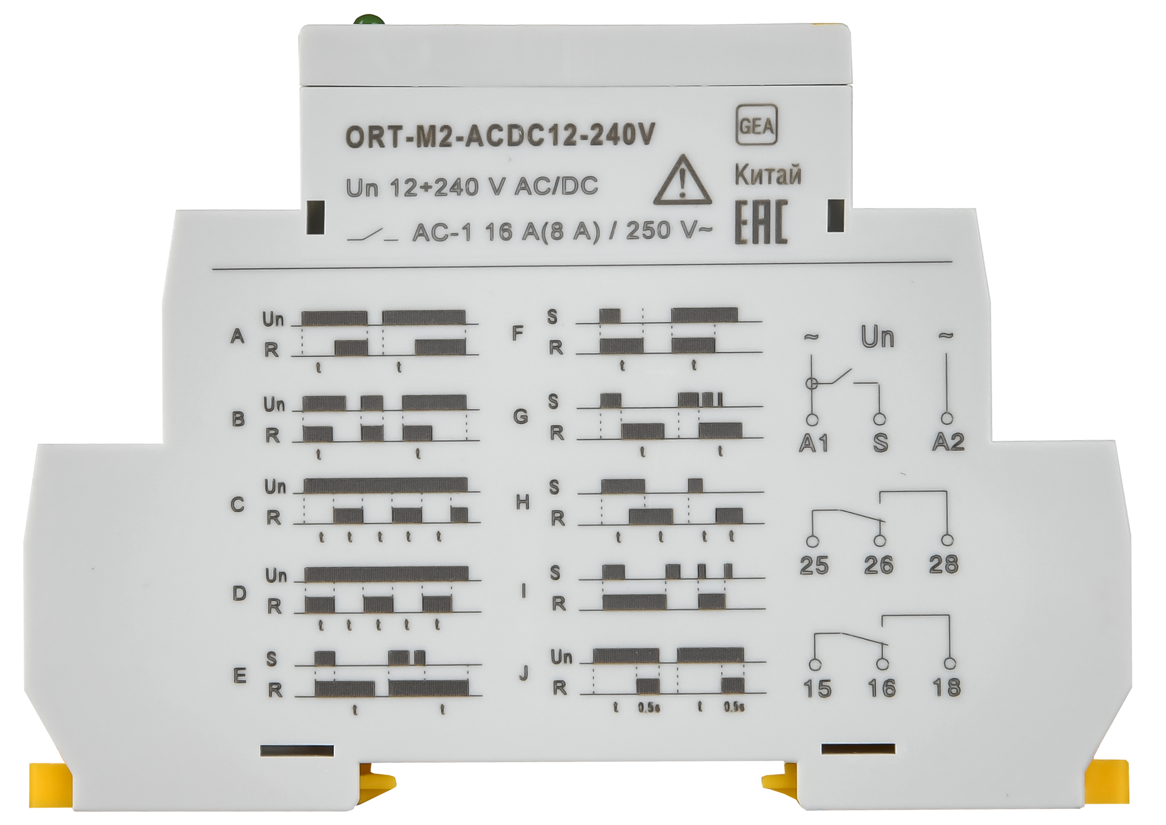 Реле времени ORT многофункц. 2 конт. 12-240 В AC/DC ONI ORT-M2-ACDC12-240V
