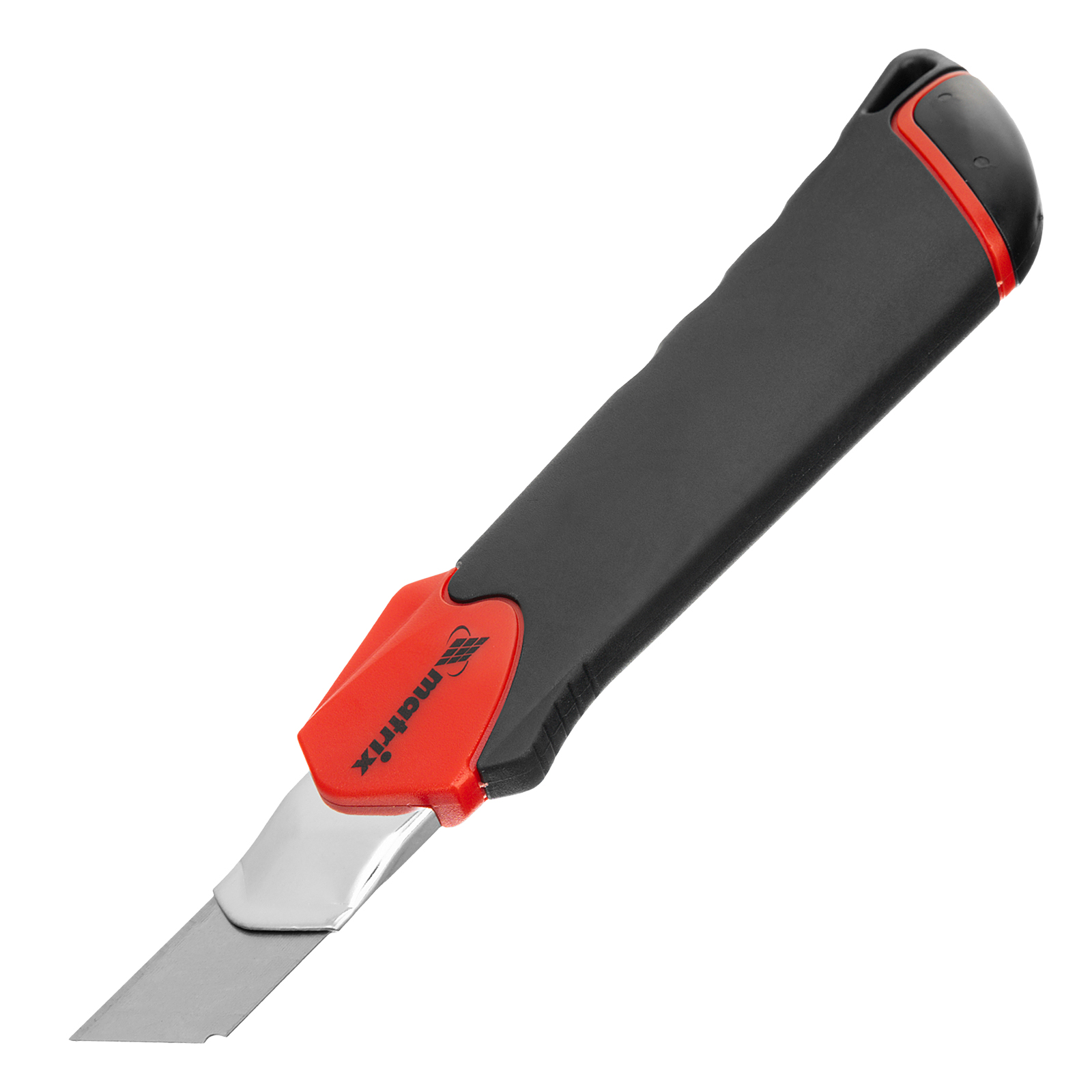 Нож, 18 мм выдвиж. лезвие QUICK BLADE мет. направл., двойная фикс., эргоном. двухком.рук. Matrix 78936