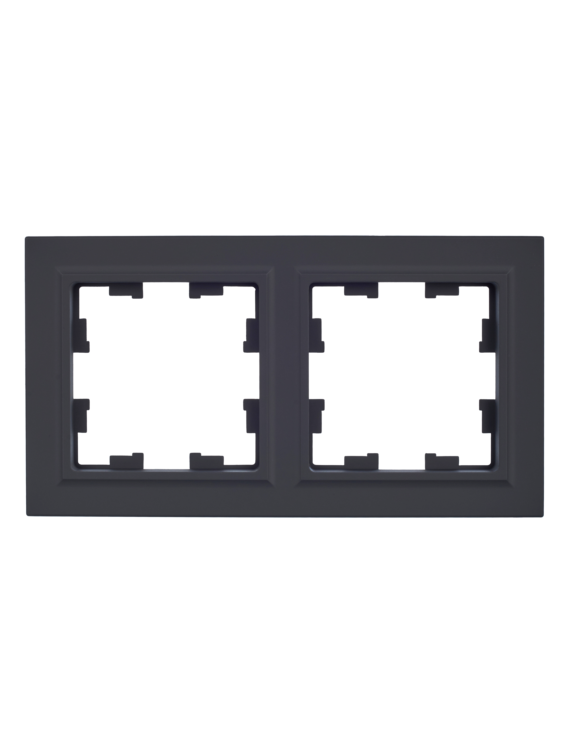 BRITE Рамка 2 поста РУ-2-БрГ графит IEK BR-M22-K53