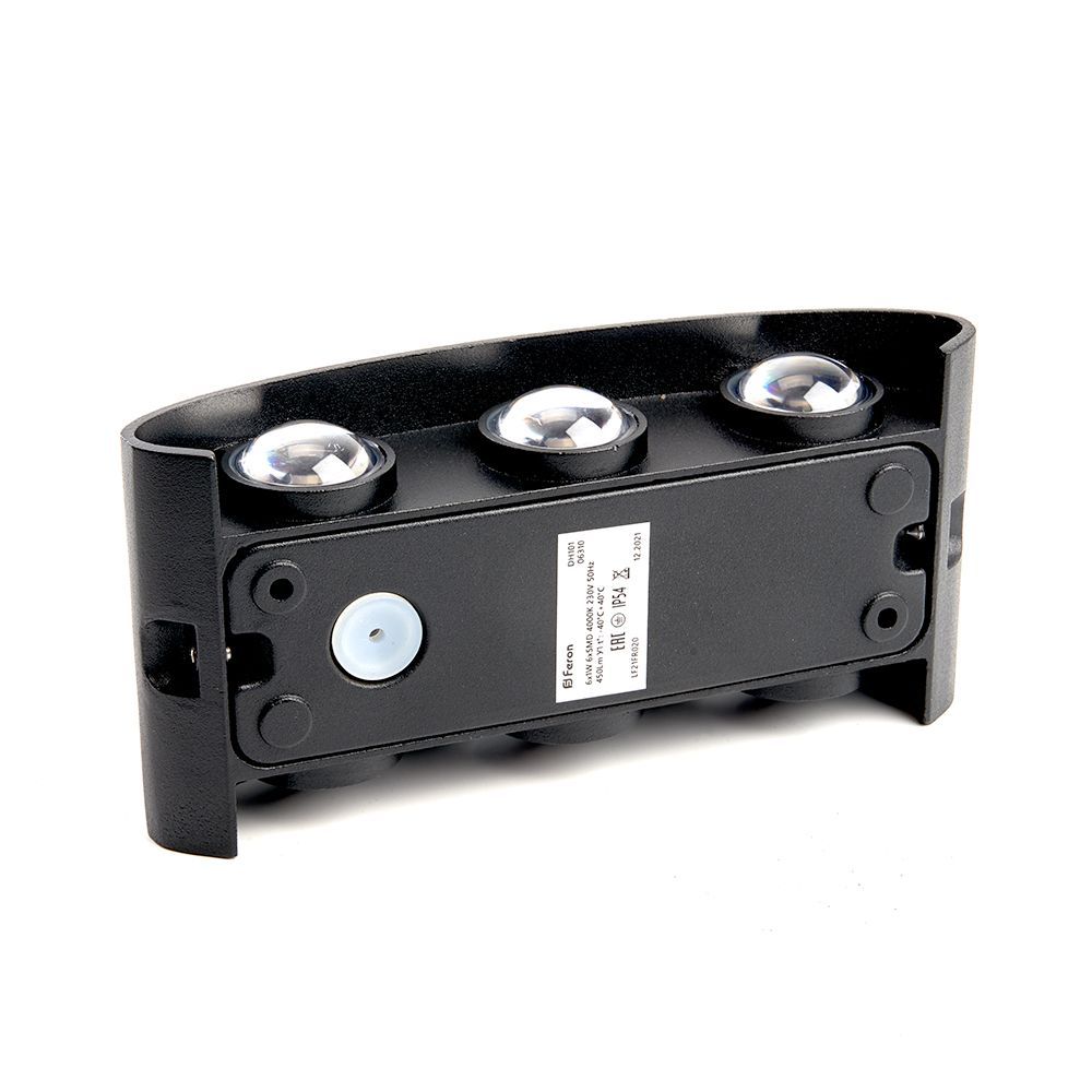 Светильник светодиодный уличный ДБУ-6х1w вверх/вниз 4000K IP54 черный FERON DH101 06310