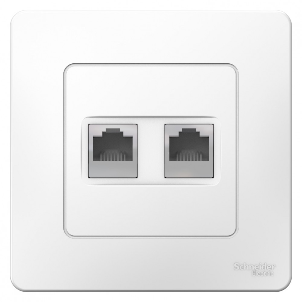 BLANCA скрытой установки розетка двойная компьютерная RJ45, белый Systeme Electric BLNIS045451
