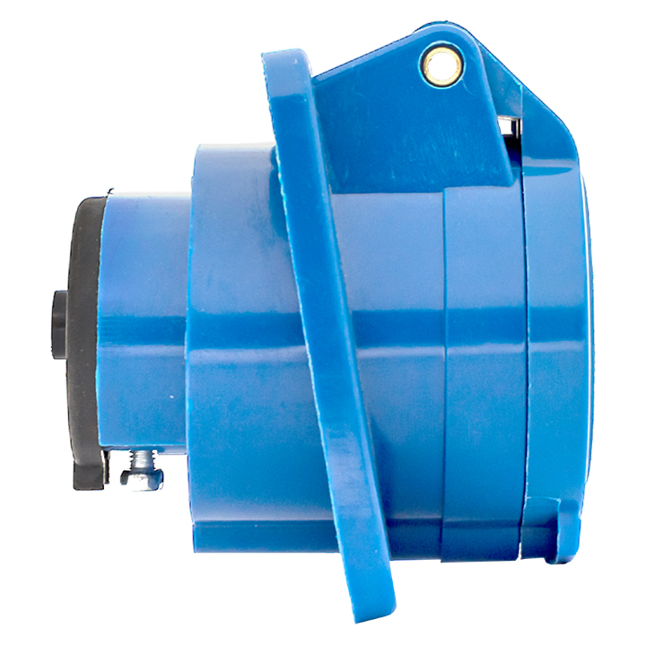 Розетка кабельная 16А 2Р+Е IP44 скрытая 220В 413 EKF ps-413-16-220