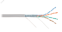 Витая пара СORDLINE F/UTP 5e Сu 4х2х0.48 PVC IN MID серый 305м Cordline CL-CuI5E04UF-048SO-PVC-GY-305 УТ-00000446