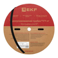 Трубка термоусаживаемая ТУТ нг 10/5 черная рулон PROxima EKF tut-10-b
