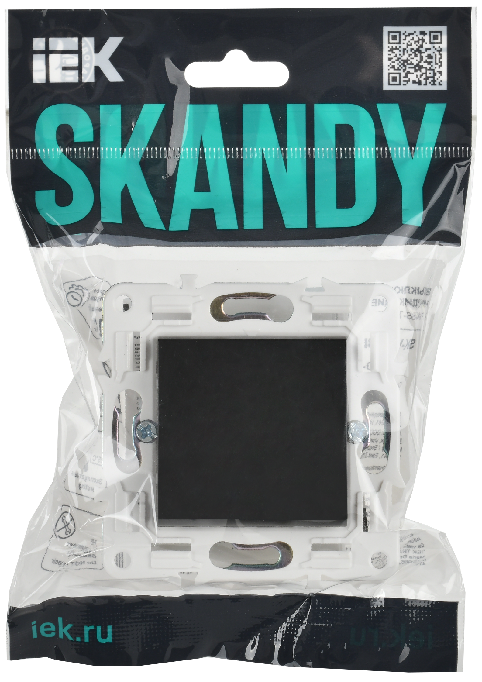 SKANDY Заглушка с суппортом SK-C01Bl черный IEK SK-PL10-K02