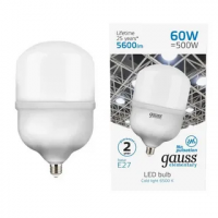Лампа светодиодная LED 60 Вт T160 E27 5400 Лм 180-240 В 4000К Elementary Gauss GAUSS 63226