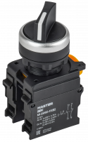 Переключатель длин. ручка 2 полож. 1NO+1NC чёрный MASTER IEK MI-SW60-11XB2-3-25-2-K02