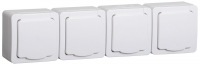 Гермес PLUS Розетка четырехместная наружная белая IP54 IEK ERMP42-K01-16-54-EC