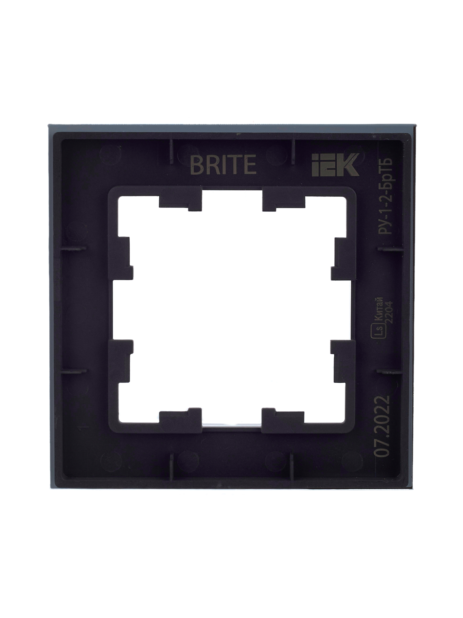 BRITE Рамка 1 пост РУ-1-2-БрТБ стекло бронза IEK BR-M12-G-K45