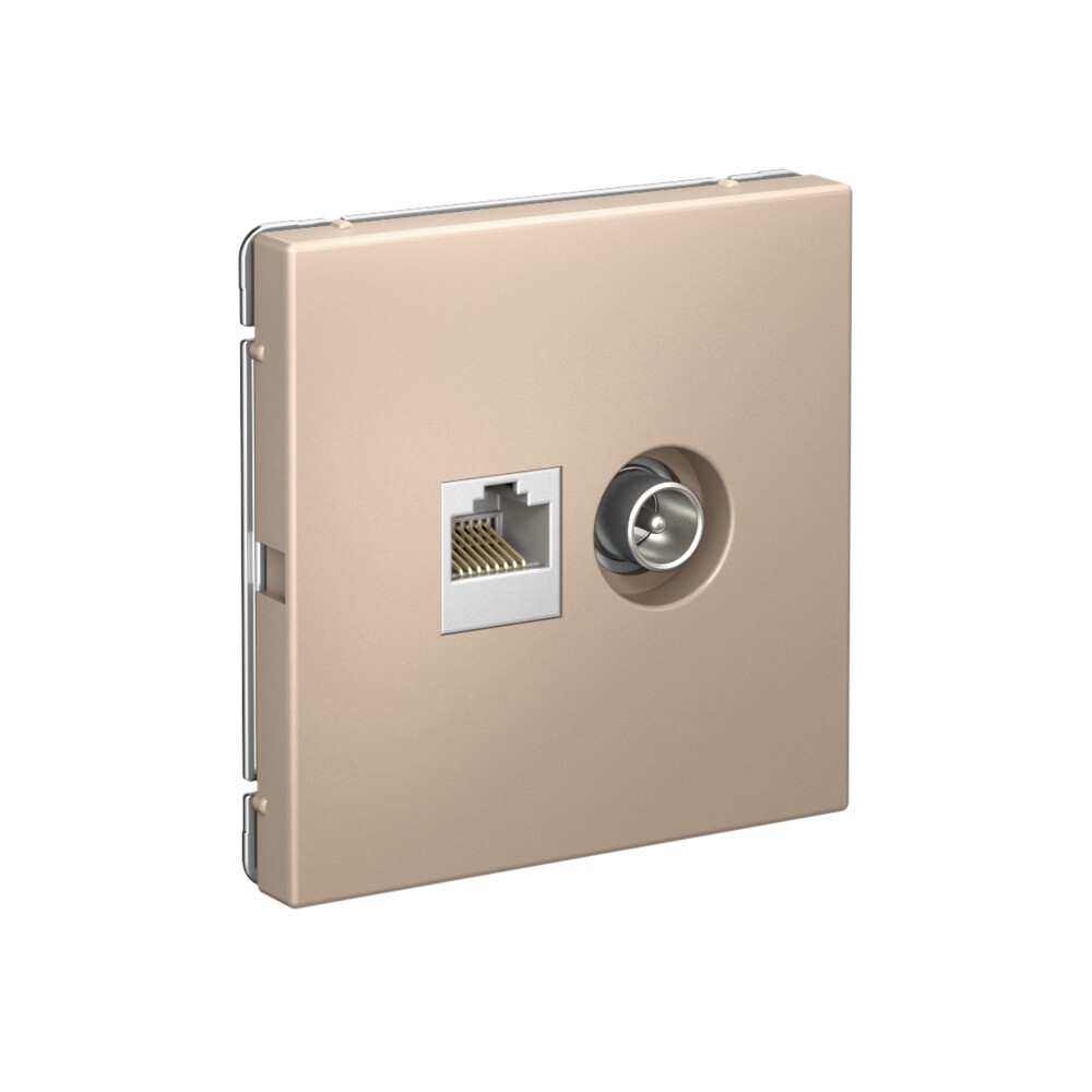 ARTGALLERY розетка двойная ТВ + компьютерная RJ45, кат. 5Е, песочный Systeme Electric GAL001289