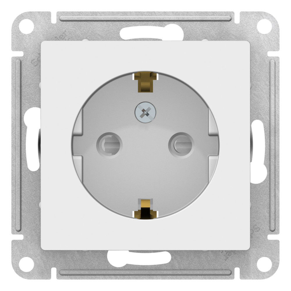 ATLASDESIGN РОЗЕТКА с заземлением со шторками, 16А, механизм, ЛОТОС Systeme Electric ATN001345