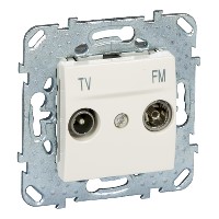 UNICA Розетка телевизионная TV/FM оконечная в рамку бежевая Schneider Electric MGU5.452.25ZD