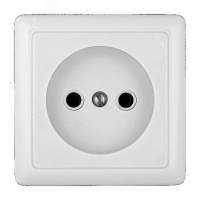 ХИТ Розетка наружная без заземления 250В 10А белая Systeme Electric RA10-131-B