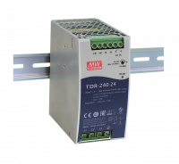 Блок питания AC-DC, 240Вт, ККМ, 3-х фазный, вход 340-550В AC, 47-63,480-780В DC, выход 24В,10A, рег. вых 24-28В, в кожухе на DIN-рейку Mean Well TDR-240-24 Т03231738
