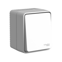AtlasDesign PROFI IP54 открытой установки 1-клавишный переключатель 10 АХ, серый Systeme Electric ATN543061