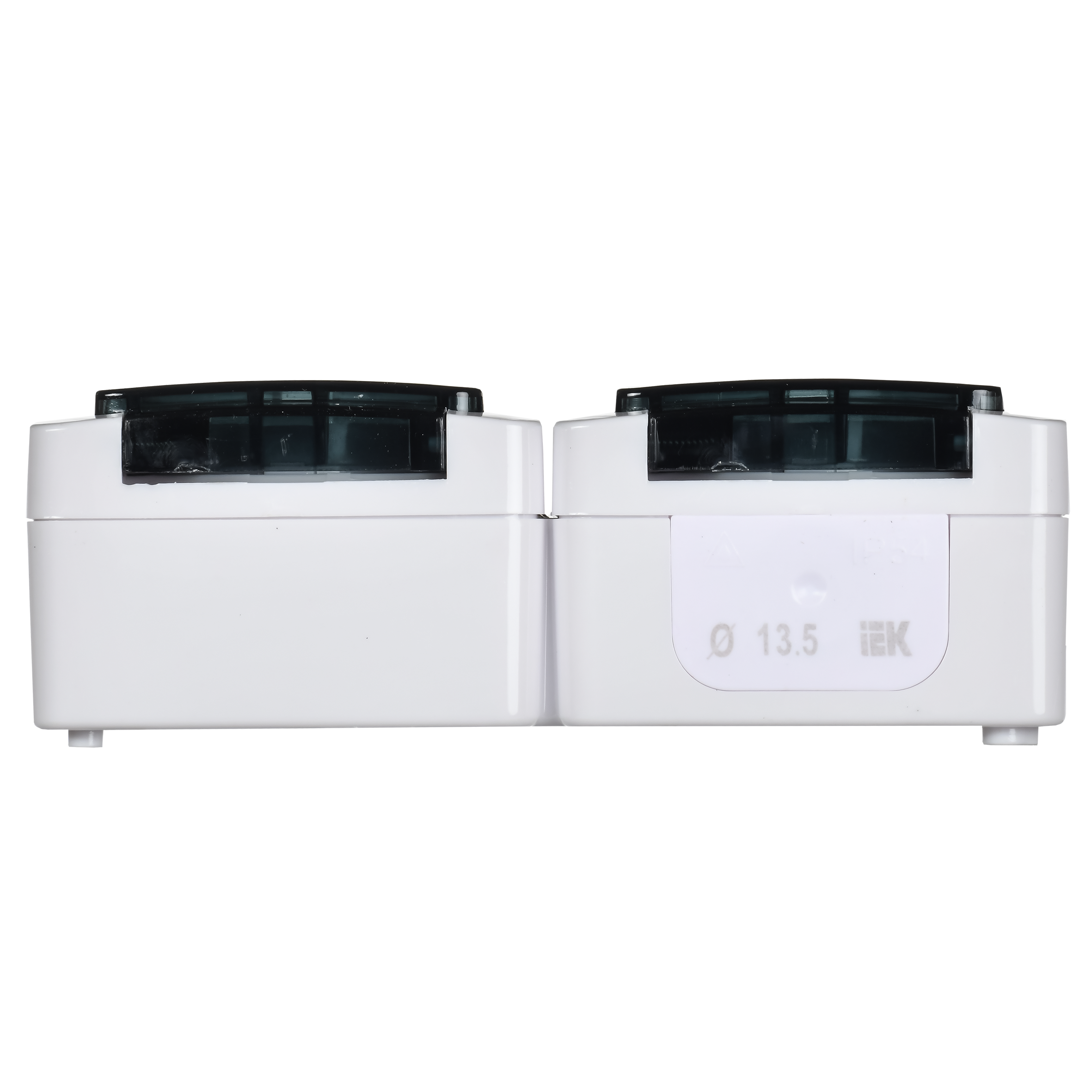 Гермес PLUS Розетка двойная наружная с заземлением с крышкой IP54 IEK ERMP22-K03-16-54-EC